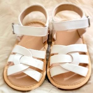 Cute white baby sandals